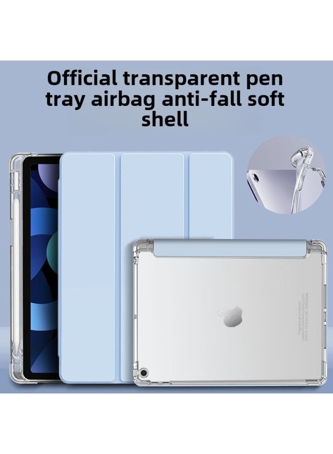 Applicable Ipadpro11 Silicone Anti-fall Case Air6 Transparent Pen Slot Flat 13 Protective Cover-Color:matcha Green-Applicable Model:iPad 9.7 2017/2018/air1/air2 Universal Transparent Pen Slot - Image 2